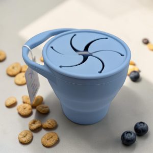 Foldable baby snack cup, snack cup on the go, baby snack,